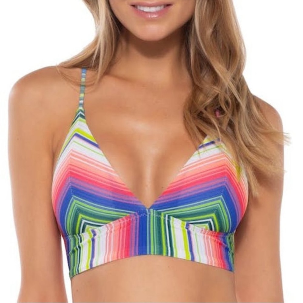 Becca Women's Santa Catarina Striped Bikini. Includes top and bottom
